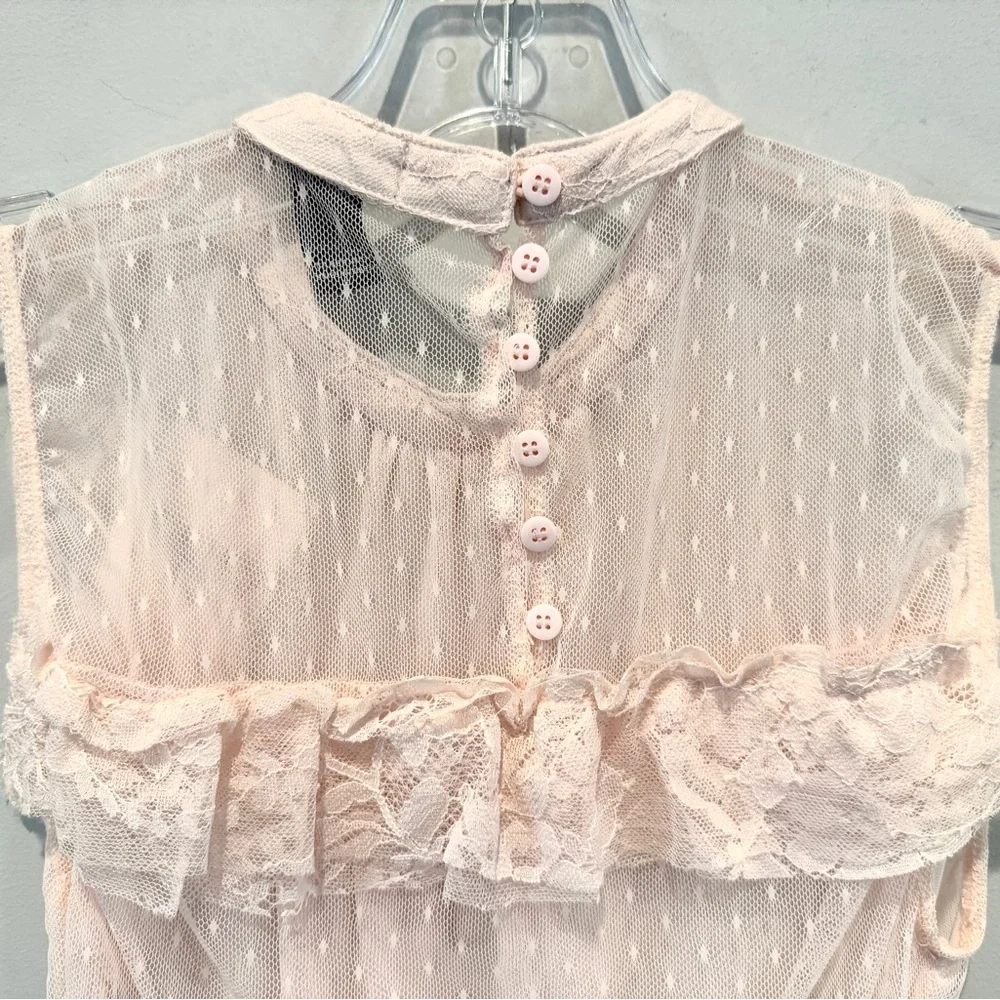 Forever 21 Pink Sleeveless Lace Bodysuit Lingerie Baddie Women’s Size S NWT - Picture 6 of 11